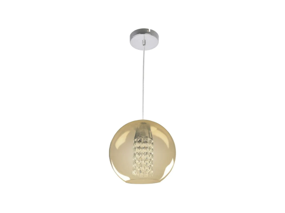 Pendente globe âmbar c/ pingente 3 - Bronzearte